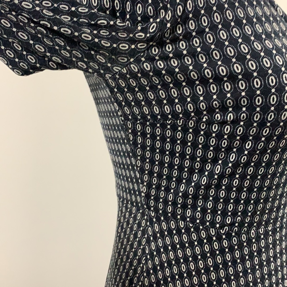 Caroll Paris Geometric Long-Sleeve V-Neck Winter Dress - Picture 8 of 11